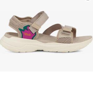 TEVA W ZYMIC Velcro Strap Sandals in Feather Grey, Size US 8 / EU 39